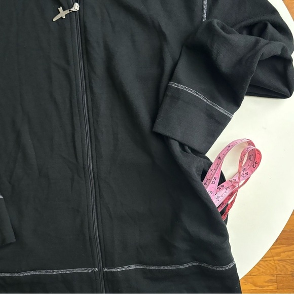 Untouched World New Zealand Men’s Sport Jacket Full Zip Merino Wool Black - Picture 2 of 10